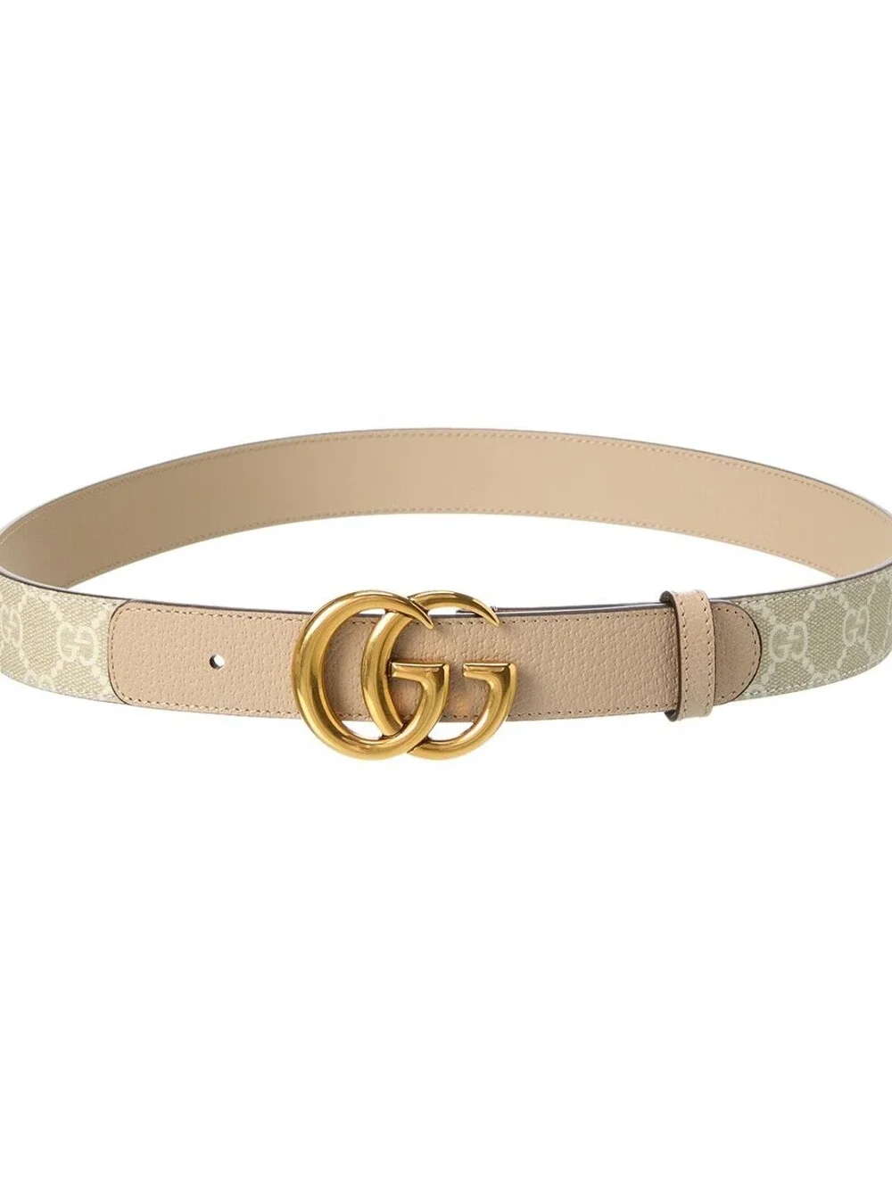 GG Marmont Thin GG Supreme Canvas & Leather Belt